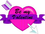 Gif animé coeur be my valentin